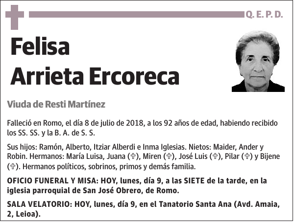 Felisa Arrieta Ercoreca