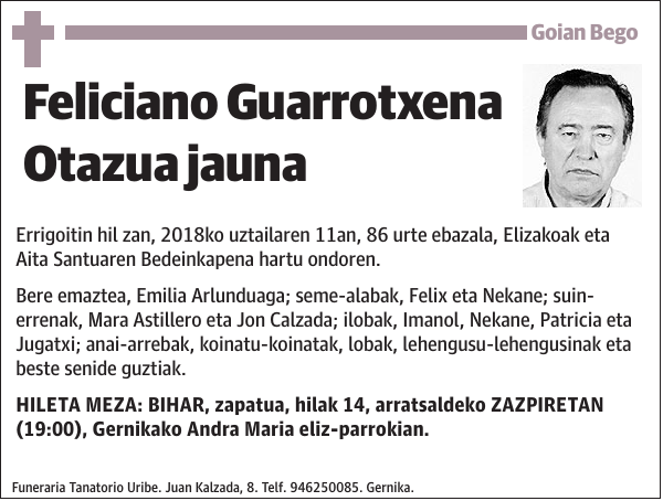 Feliciano Guarrotxena Otazua