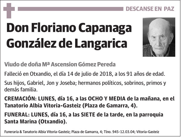 Floriano Capanaga González de Langarica