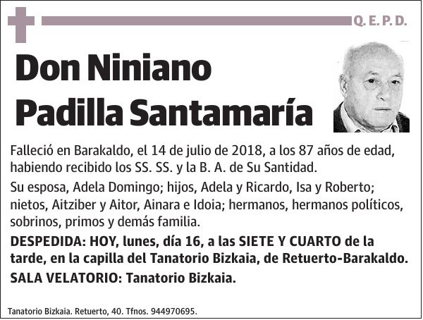 Niniano Padilla Santamaría