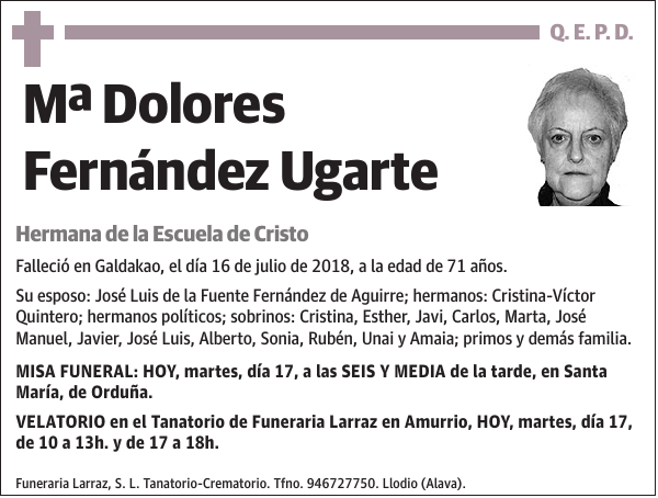 Mª Dolores Fernández Ugarte