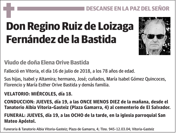 Regino Ruiz de Loizaga Fernández de la Bastida