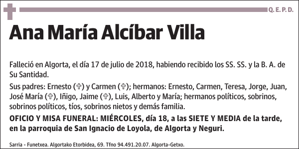 Ana María Alcíbar Villa