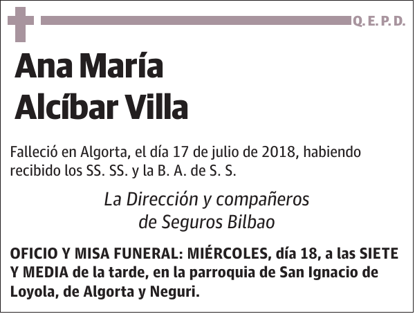 Ana María Alcíbar Villa