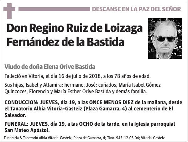 Regino Ruiz de Loizaga Fernández de la Bastida