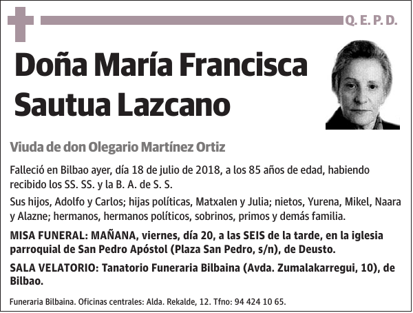 María Francisca Sautua Lazcano