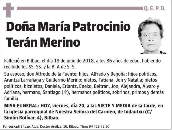 María Patrocinio Terán Merino