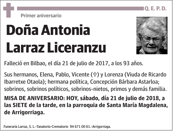 Antonia Larraz Liceranzu