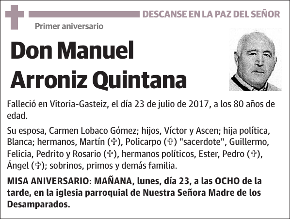 Manuel Arroniz Quintana