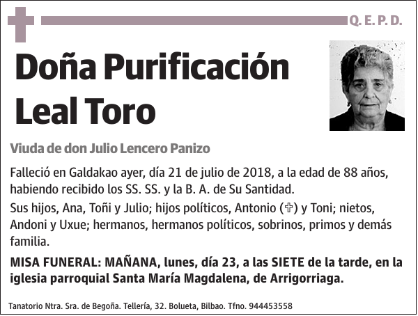 Purificación Leal Toro