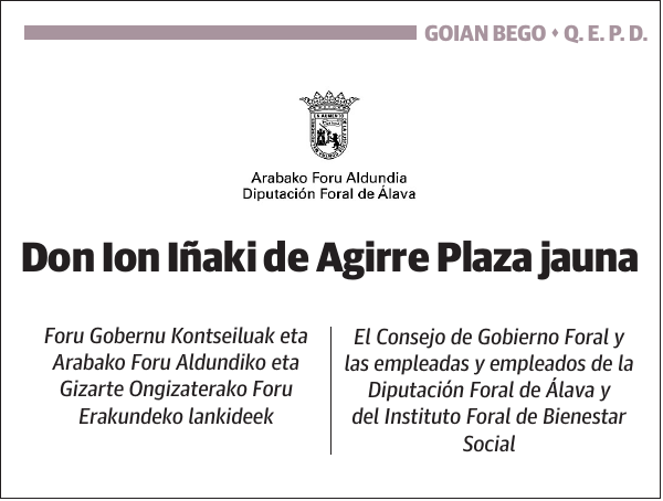 Ion Iñaki de Agirre Plaza