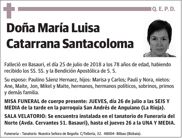 María Luisa Catarrana Santacoloma