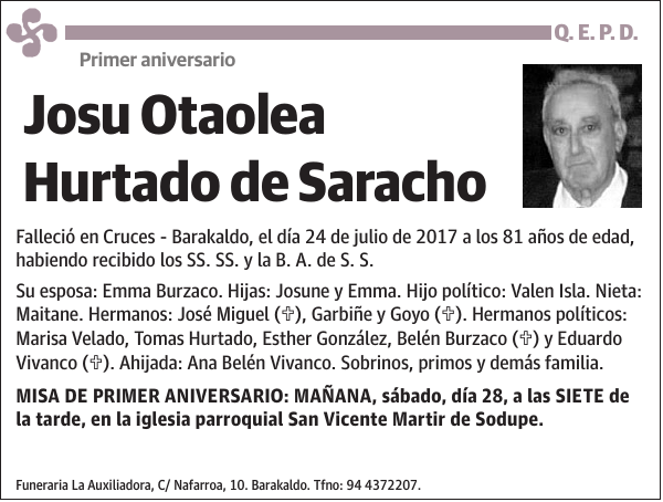 Josu Otaolea Hurtado de Saracho