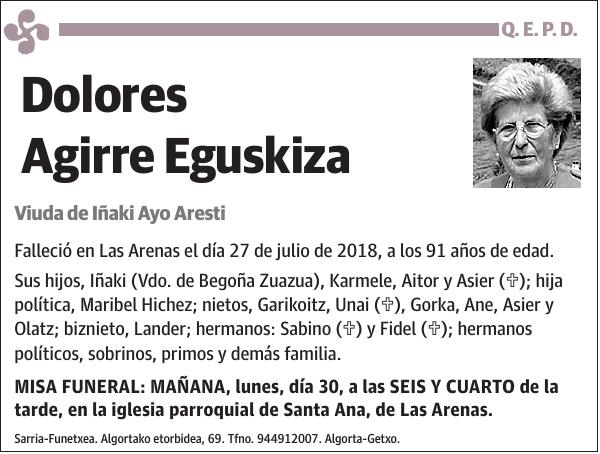 Dolores Agirre Eguskiza