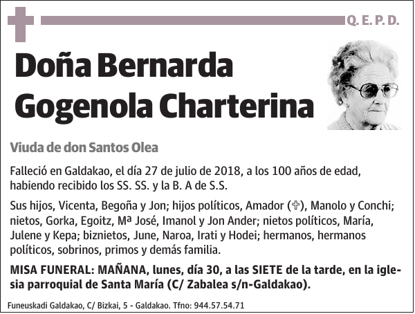 Bernarda Gogenola Charterina