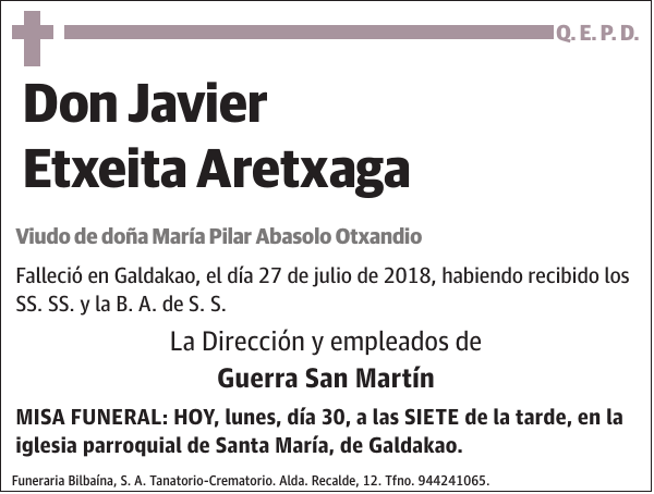 Javier Etxeita Aretxaga