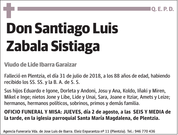 Santiago Luis Zabala Sistiaga