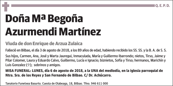 Mª Begoña Azurmendi Martínez