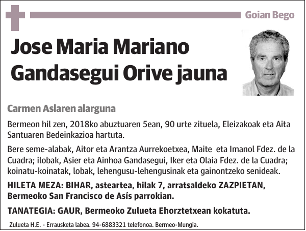 Jose Maria Mariano Gandasegui Orive