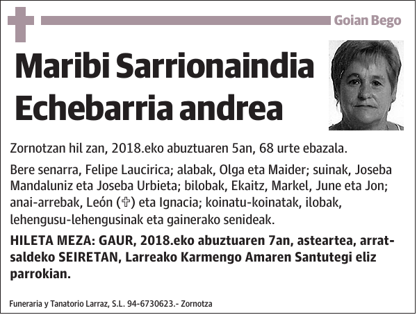 Maribi Sarrionaindia Echebarria