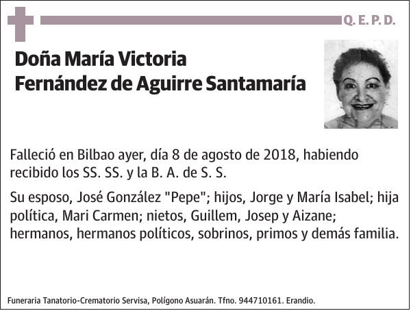María Victoria Fernández de Aguirre Santamaría