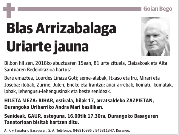 Blas Arrizabalaga Uriarte