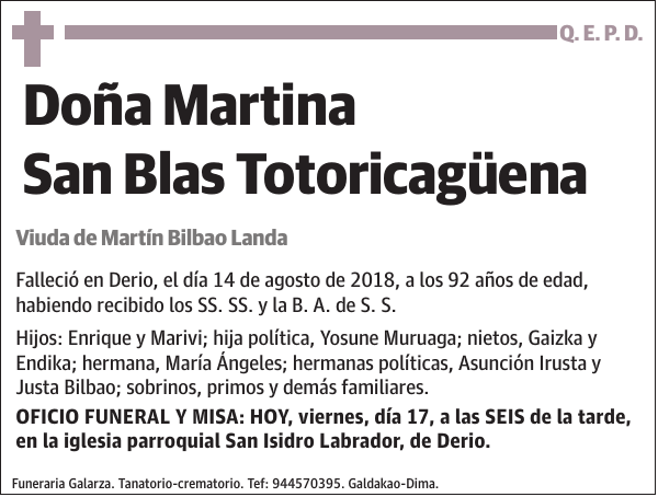 Martina San Blas Totoricagüena