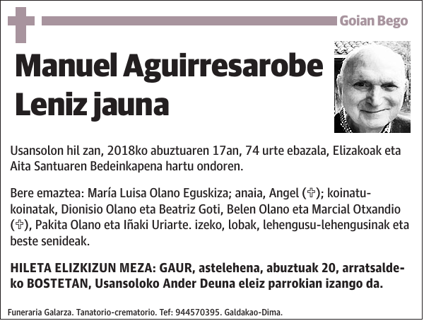 Manuel Aguirresarobe Leniz