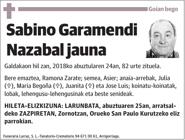 Sabino Garamendi Nazabal