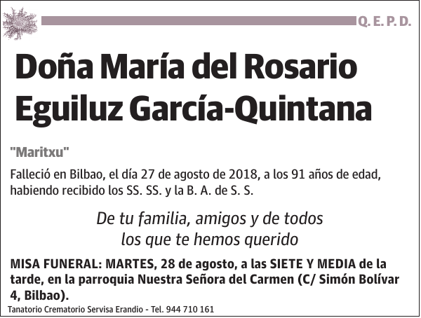 María del Rosario Eguiluz García-Quintana