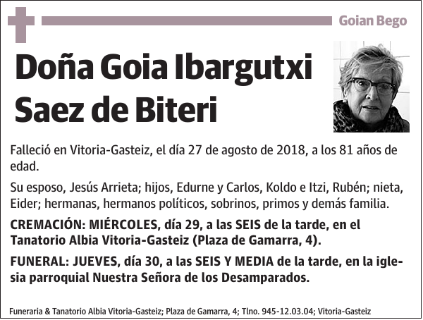 Goia Ibargutxi Saez de Biteri