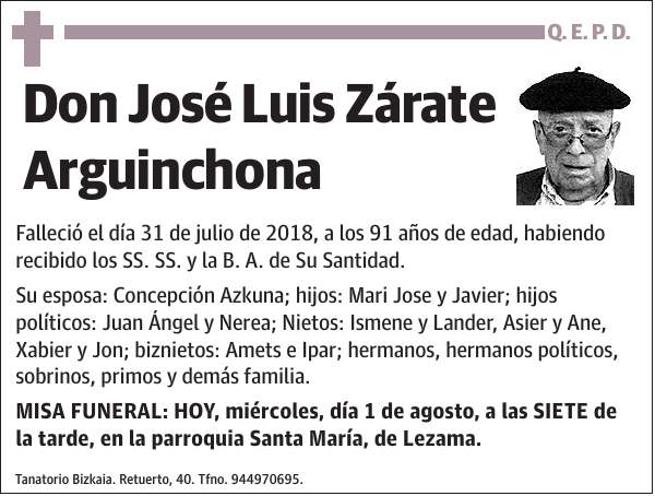 José Luis Zárate Arguinchona