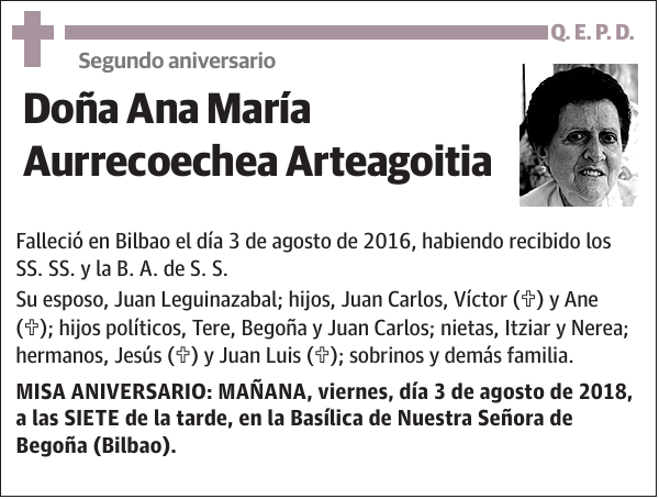 Ana María Aurrecoechea Arteagoitia