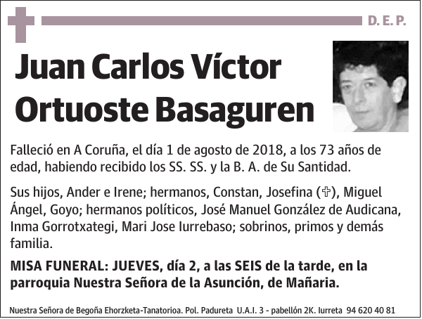 Juan Carlos Víctor Ortuoste Basaguren