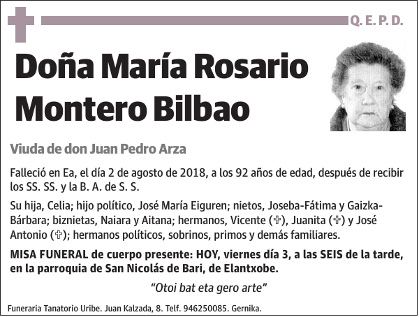 María Rosario Montero Bilbao