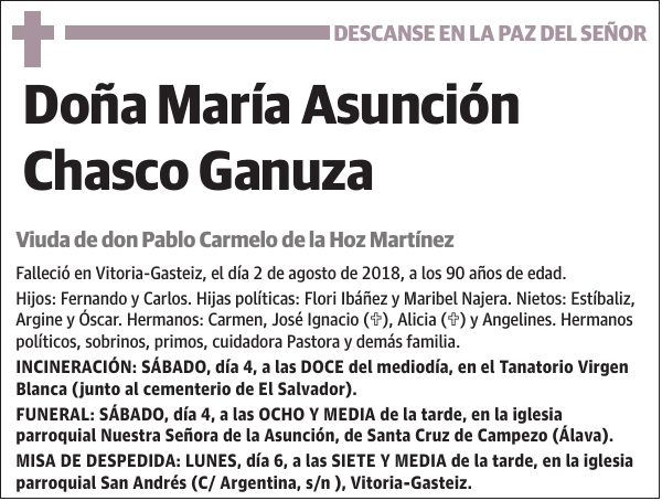 María Asunción Chasco Ganuza