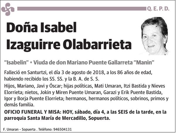 Isabel Izaguirre Olabarrieta