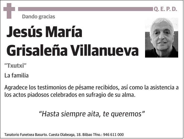 Jesús María Grisaleña Villanueva