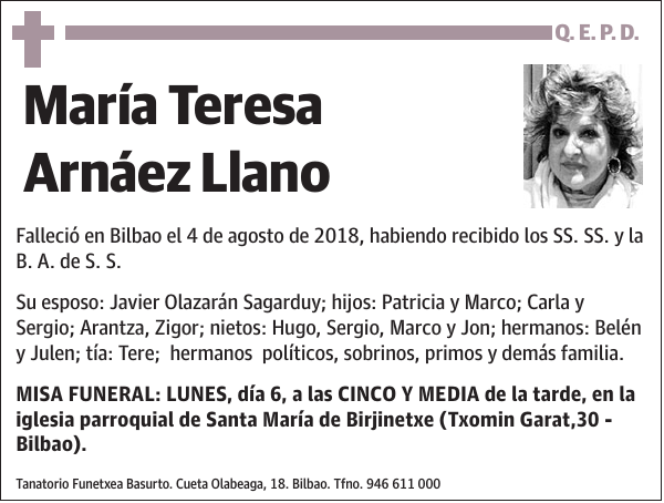 María Teresa Arnáez Llano