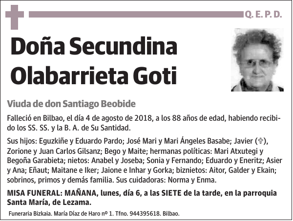 Secundina Olabarrieta Goti