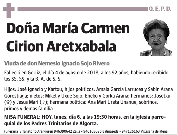 María Carmen Cirion Aretxabala