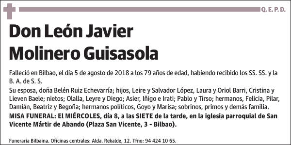 León Javier Molinero Guisasola