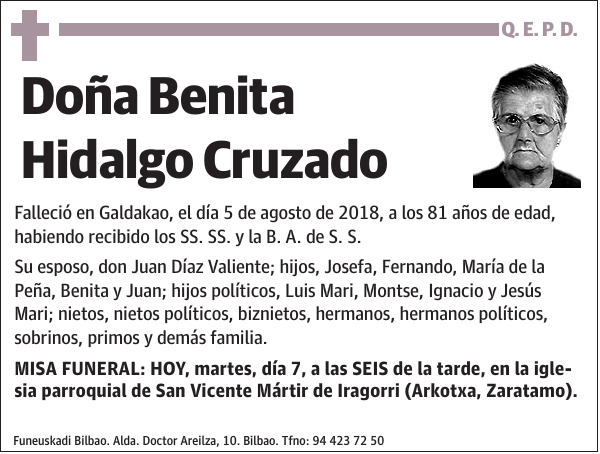 Benita Hidalgo Cruzado