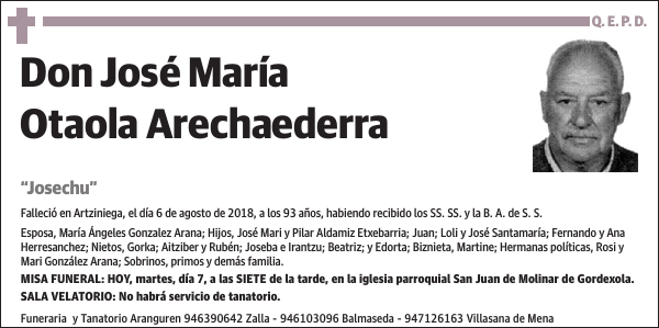 José María Otaola Arechaederra