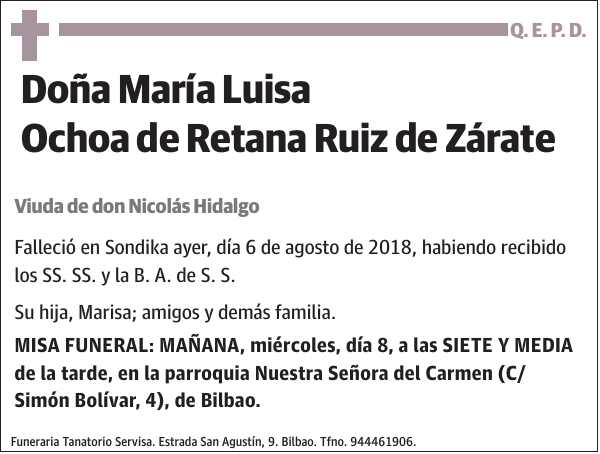 María Luisa Ochoa de Retana Ruiz de Zárate