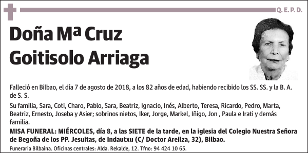 Mª Cruz Goitisolo Arriaga