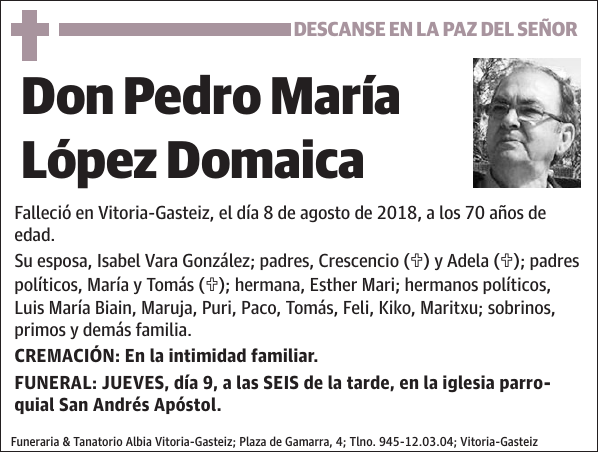 Pedro María López Domaica