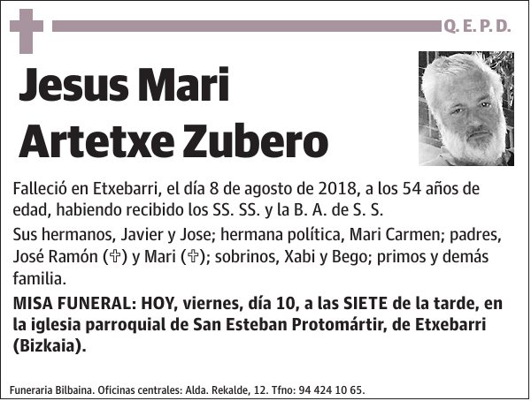 Jesus Mari Artetxe Zubero