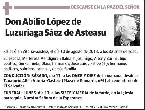 Abilio López de Luzuriaga Sáez de Asteasu