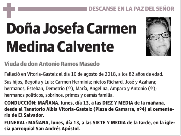 Josefa Carmen Medina Calvente